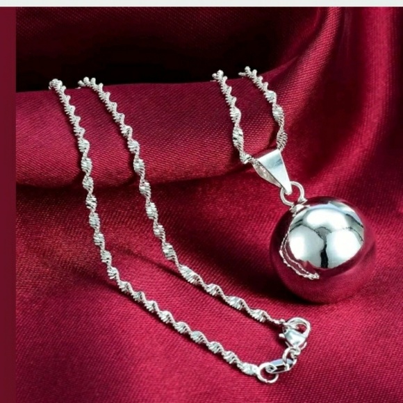 PepePizzazz Jewelry - 2/$20 Mystical Chimes ball necklace. .925 plated PepePizzazz Jewelry - 2/$20 Mystical Chimes ball necklace. .925 plated